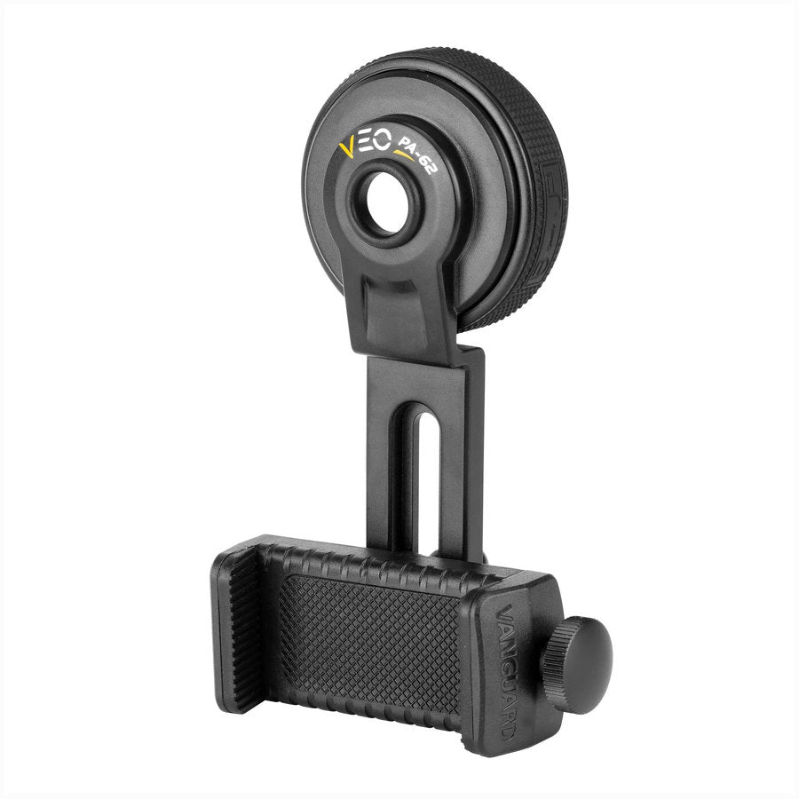 Universal digiscoping adapter for smartphone/optics with Bluetooth remote control 