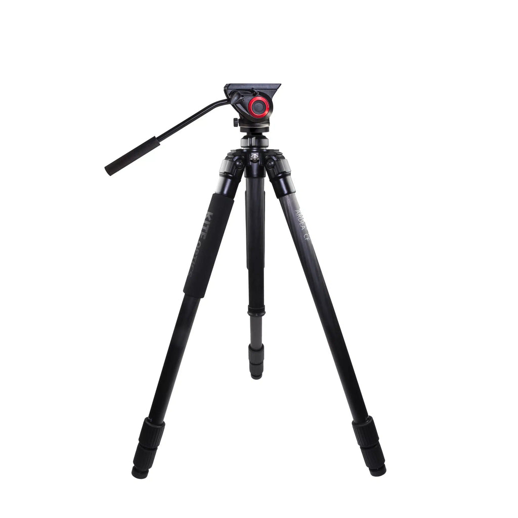 Trípode kite optics ardea CF con rótula Manfrotto MVH500AH 