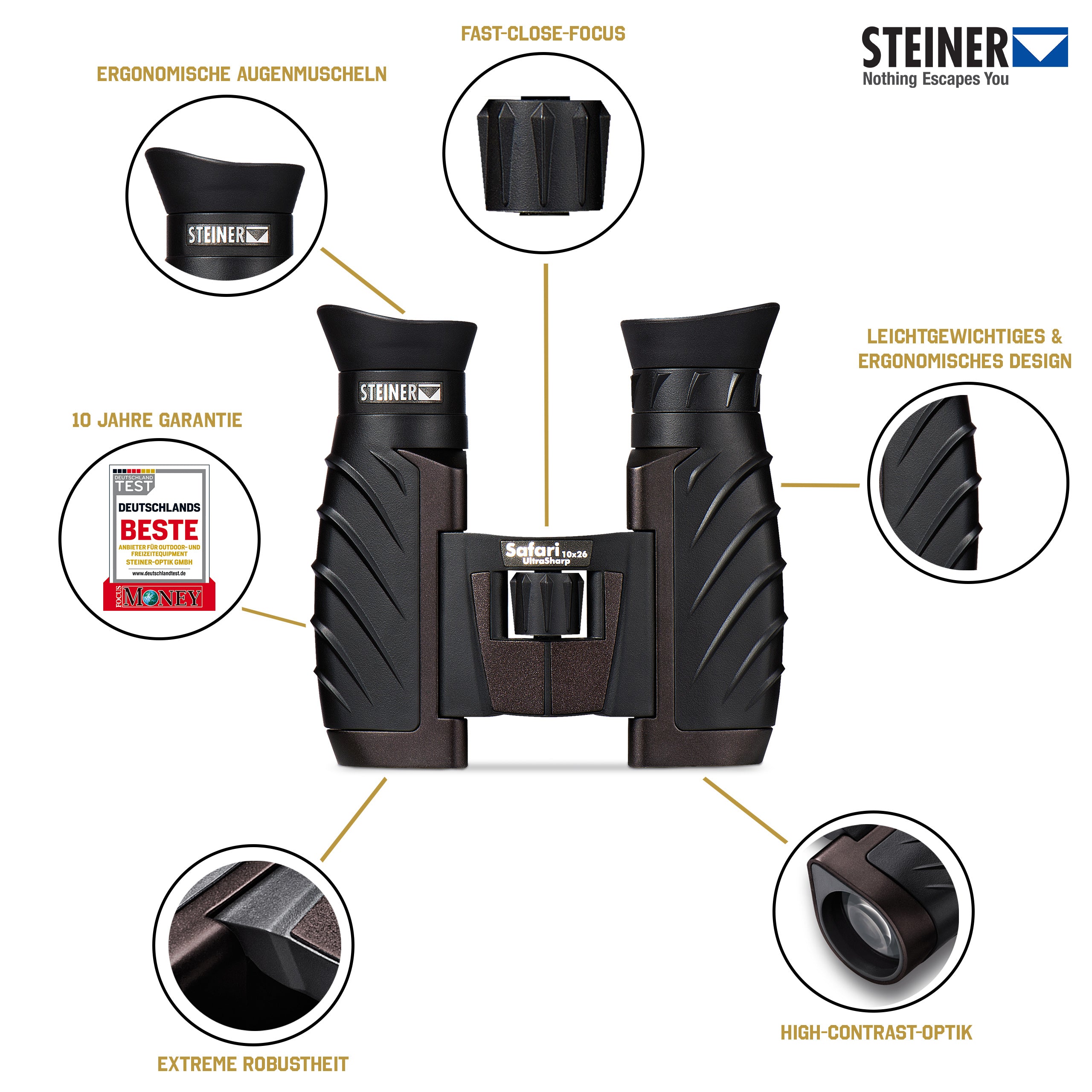 Steiner Safari UltraSharp 10X26 Binoculars 