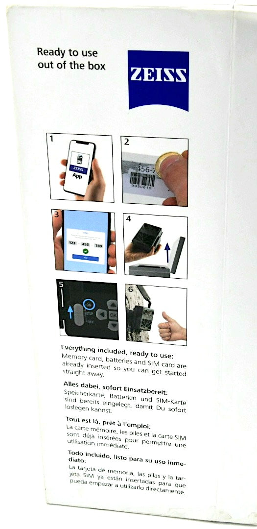 Cámara trampa fotográfica ZEISS Secacam 5 conectada 