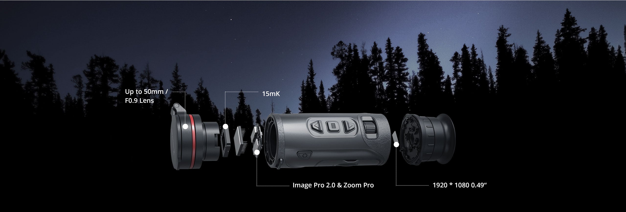 Thermal Monocular Hikmicro Falcon 2 FQ50LV 2.0 with Rangefinder 