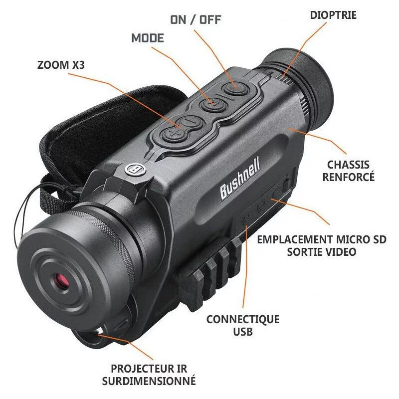 Monocular Bushnell de visão noturna Equinox X650 5X32 MM 