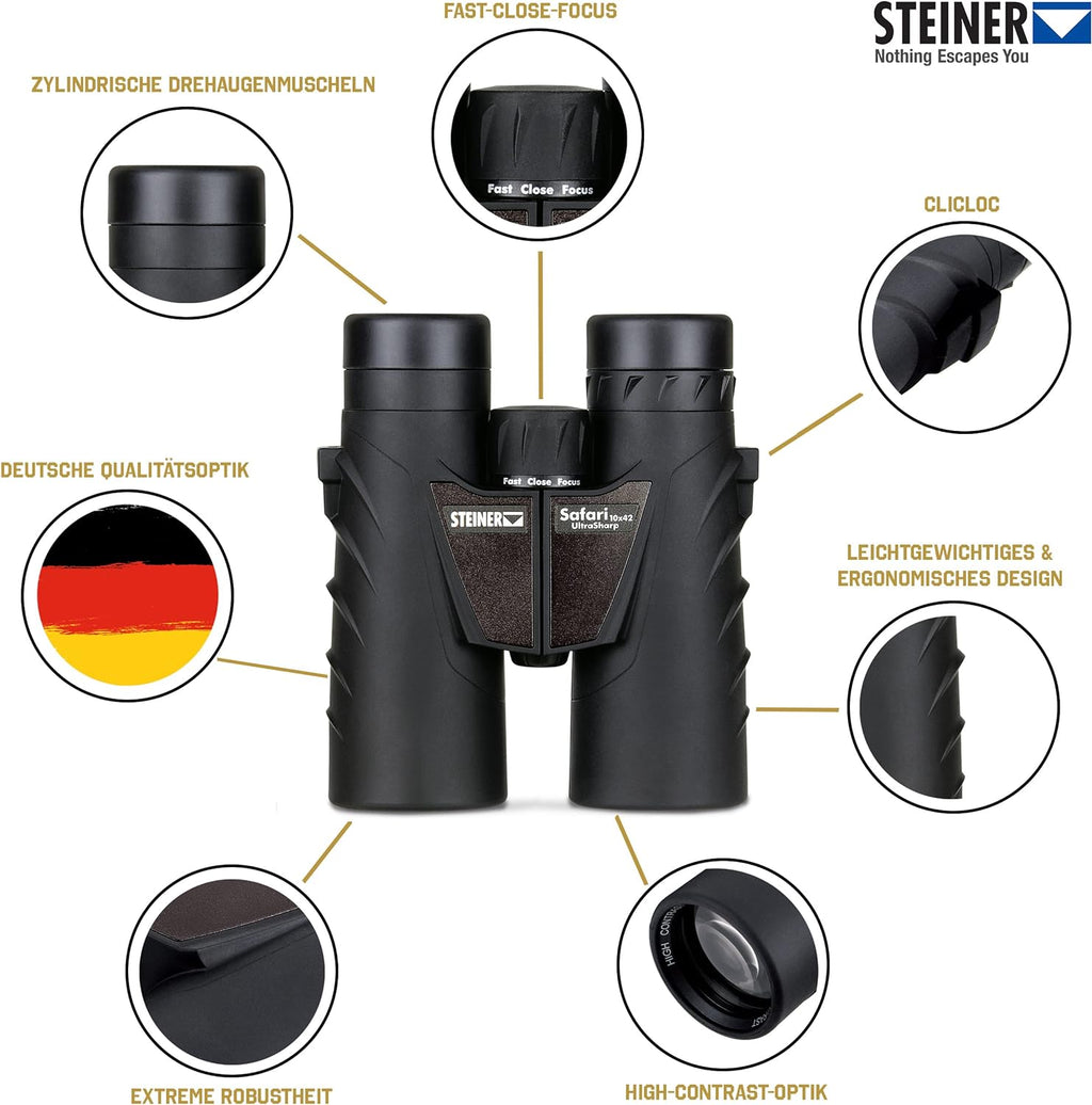 Steiner Safari Ultrasharp 10X42 Binoculars 