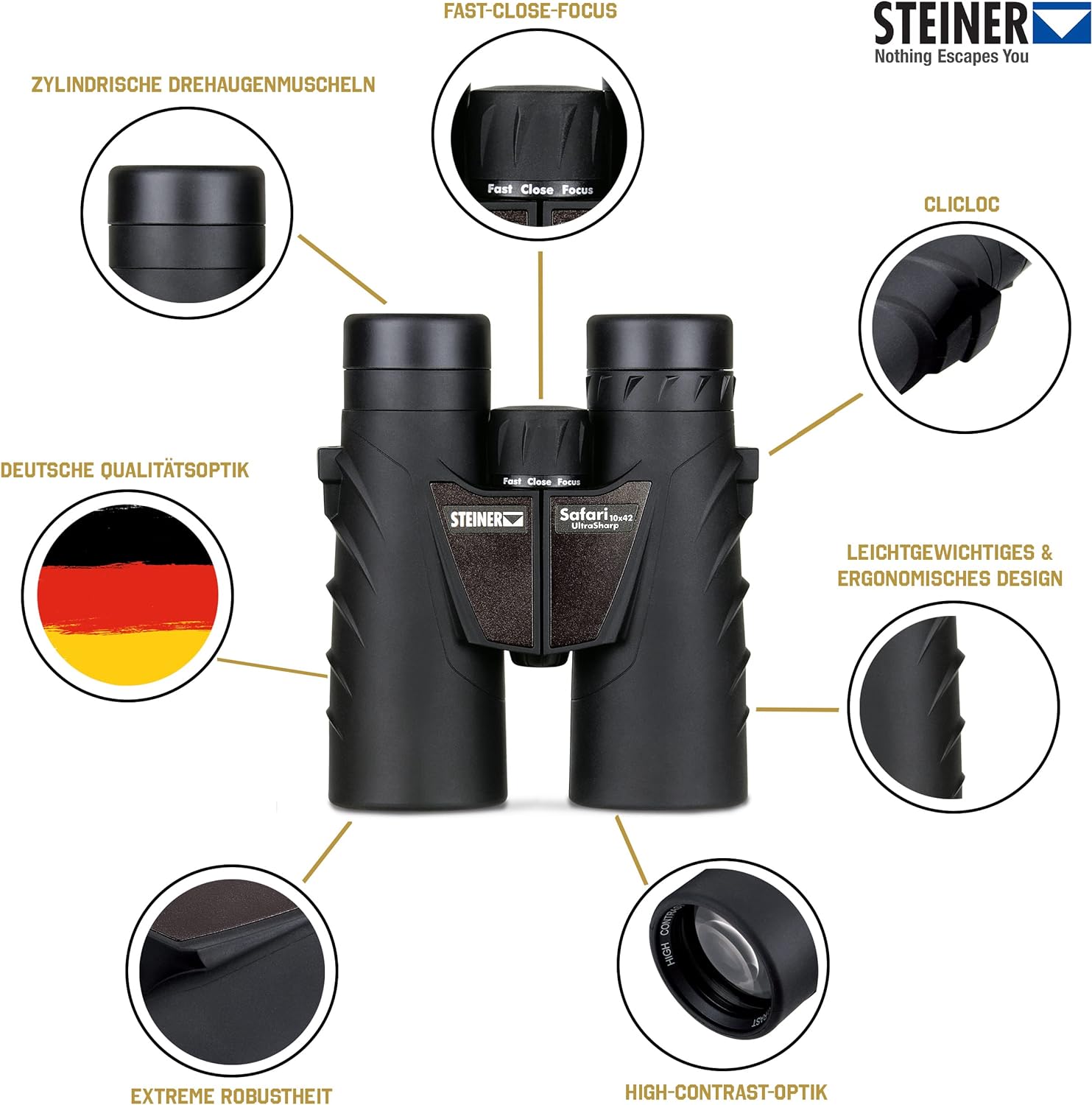 Steiner Safari Ultrasharp 10X42 Binoculars 